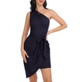 thumbnail image 5 of Aiyino Women's Fashion One Shoulder Ruched Bodycon Dresses Sexy Fitted Cocktail Party Dress, 5 of 7
