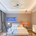thumbnail image 2 of Oaks Aura 20 inch Low Profile Caged Ceiling Fan bladeless Reversible&nbsp;Flush Mount Ceiling Fan with Remote Control, 2 of 6