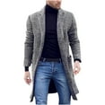 thumbnail image 2 of Qertyioot Hauts pour Hommes Mode Veste Décontractée Extérieur Manches Longues Manteau Chaud, 2 of 8