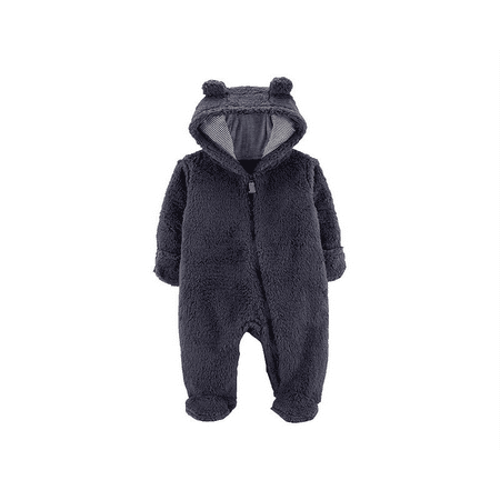 Carter's Boy's Bear Sherpa Bunting Suit Blue Size 3MOS