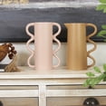 thumbnail image 2 of CosmoLiving by Cosmopolitan 8"W, 10"H Geometric Multi Colored Ceramic Vase with Varying Shapes and Wavy Handles, Set of 2, 2 of 12