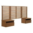 thumbnail image 1 of Pemberly Row Tête de Lit Simple Moderne en Bois et Tables de Nuit en Noyer, 1 of 7