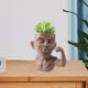thumbnail image 1 of Plantas de maceta Resina Cara Macetas Arte Durable Artesanía Coleccionable Humano Cara divertida Flor Marrón Cola macetas de cara, 1 of 8
