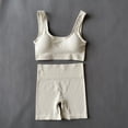 thumbnail image 2 of Ropa deportiva para mujer, conjunto de Yoga sin costuras, sujetador deportivo Sexy con cuello cuadrado, Tops, trajes con pantalones cortos, ropa de Fitness para gimnasio, chándal sin mangas Tan Jianjun unisex, 2 of 2
