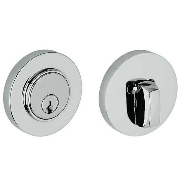 Baldwin 8244260 Deadbolt Single Cylinder, Polished Chrome