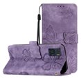 thumbnail image 1 of Compatible avec Motorola Moto E22/ E22i Étui Embossé Papillon avec Portefeuille et Support, 1 of 5