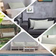 thumbnail image 5 of Boho Sage Green Stripe Body Pillow Cover, Pillowcase Protectors with Zipper, Breathable Decorative Throw Pillow Case Cover, Abstract Geometric White Minimalist Pillow Shams for Couch Sofa 20x60Inch, 5 of 8