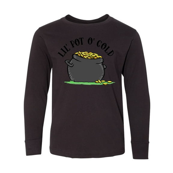 Inktastic St. Patrick's Day Lil' Pot of Gold Long Sleeve Youth T-Shirt