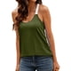 thumbnail image 4 of Top Sin Mangas Para Mujer, Cómodas Correas De Encaje Para Los Hombros, Cuello Redondo, Camiseta Sin Mangas Para La Playa OTVIAP DE Verde XXL, 4 of 6