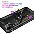 thumbnail image 4 of Shockproof for iPhone 13 Case [Military Grade Drop Protection] with Magnetic Ring Kickstand for Phone Cover. (Black, iPhone 13), 4 of 13
