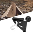 thumbnail image 1 of Embouts de Poteau de Tente, Support de Tente Rond Réglable Durable 90 Angles en Alliage d'Aluminium Robuste pour Tige d'Ouverture 6mm/0.2 Po Noir, Rouge, 1 of 7