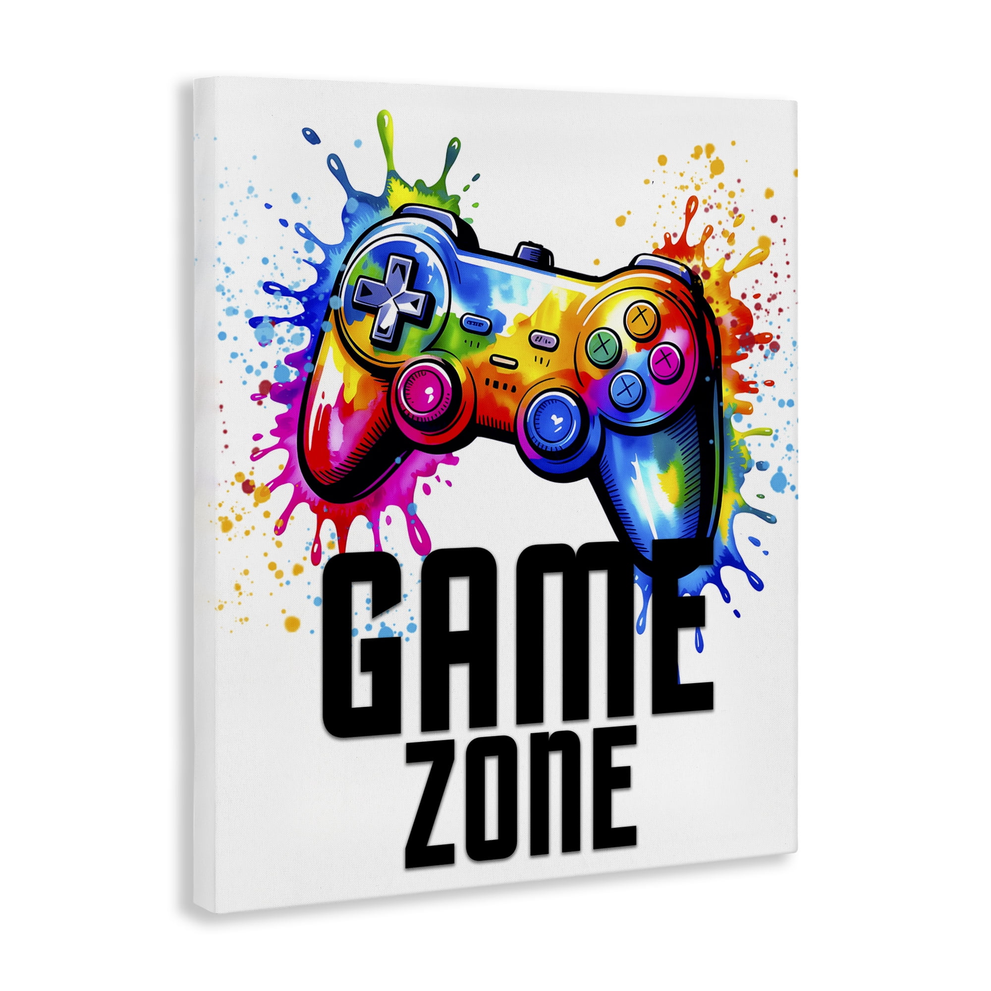 Stupell Industries Game Zone Bright Splash Canvas Wall Art, design by Kim Allen