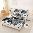 thumbnail image 2 of Homewish High Heels Perfume Queen Sheets,Classic Leopard Bowtie Print Queen Sheet Sets,Gray,4 Pieces,1 Flat Sheet, 1 Fitted Sheet and 2 Pillowcases, 2 of 6