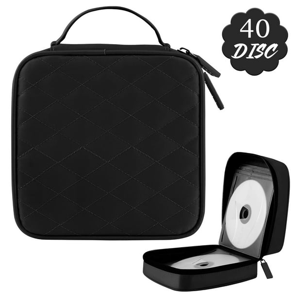 CD Storage Case Portable 40Capacity Heavy Duty CD Carrying Case CD