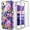 Flower, variant on Marble Floral Pattern Case for iPhone SE 2022/SE 2020/iPhone 8/iPhone 7, Soft TPU Shockproof Clear Bumper Slim Cover with Screen Protector MagSafe Wireless Charging Lens Protection Case,Butterfly