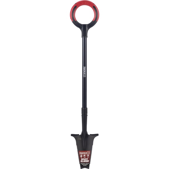 Root Slayer Garden Spade RS223 Nomad - Serrated Steel Shovel - Compact Mini — Residential Use, Standard Application