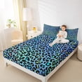 thumbnail image 4 of Homewish Leopard Cheetah Pattern Twin Sheet Sets,Chic Modern Aesthetic Twin Fitted Sheet,Jungle Animal Flat Sheet For Menw Omen,Ultra Soft Home Decor,3 Pieces, 4 of 7