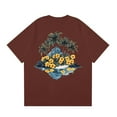 thumbnail image 3 of NAMTYQX Mens Graphic T-Shirts Lounge Plus Size Patterns Light Baggy Cozy Casual Cool Short Sleeve Crewneck Graphic Tees Wine Size S, 3 of 5