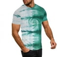 thumbnail image 6 of Lumosvexa Summer Womens Graphic T-Shirt for Women Casual Short Sleeved Shirt Tops Crew Neck Tie Dyeing T Shirt Green Size S, 6 of 10