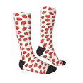 thumbnail image 4 of Lsque Strawberries Printed Crew Socks Men's Women's LightWeight Thin Casual Calf Socks ,Knee High Socks,Cotton Socks, 4 of 9