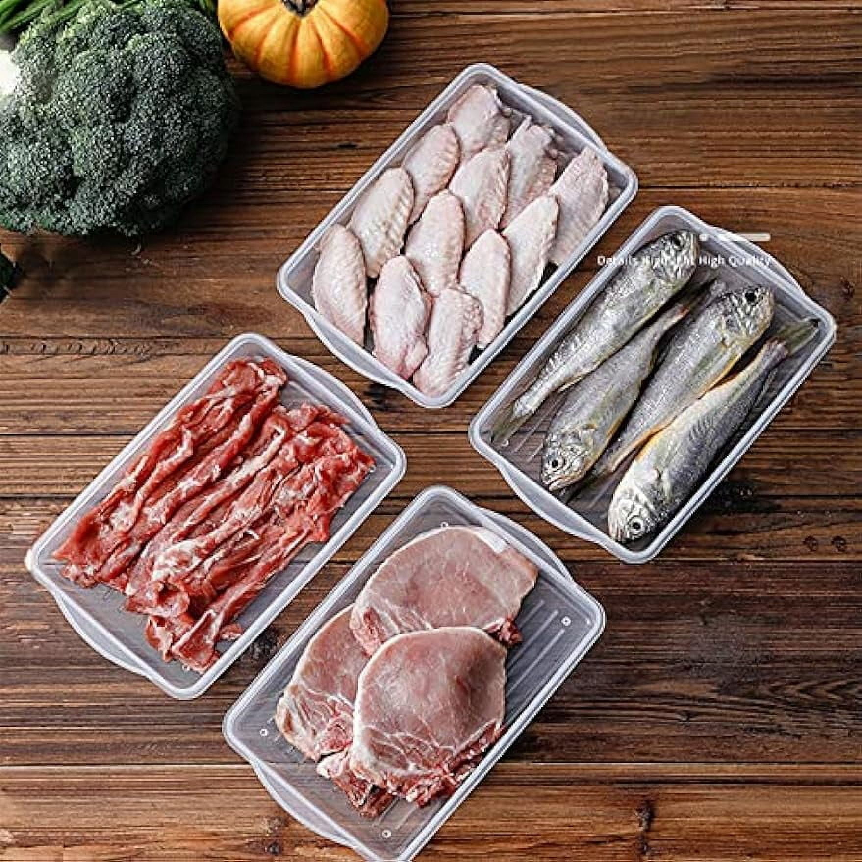 2 Pack Bacon Keeper, Deli Meat Saver Cheese Cold Cuts Plastic Food Storage Containers with lids, for Refrigerator, Lunch Box Christmas Cookie Holder Meal Prep Containers