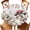 Gray, variant on Round Fitted Tablecloths with Elastic Edge Snowman Reindeer Winter Snow Waterproof Table Cover for Kitchen Dining Party Decor,36" - 44"