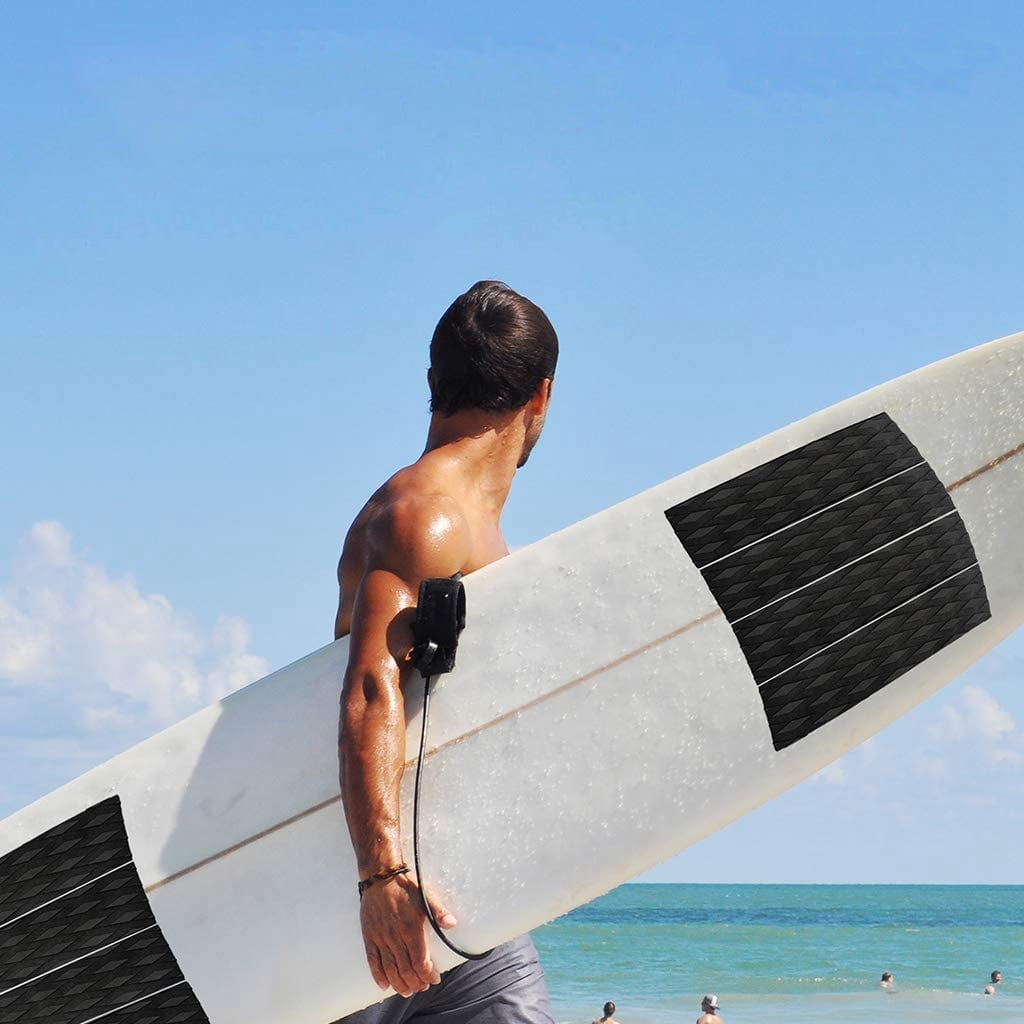 4Pcs Surfboard Traction Pads EVA Surfing Skimboard Deck Traction Pads Anti-Slip Front Tail Pad for Surfboards,Kiteboard