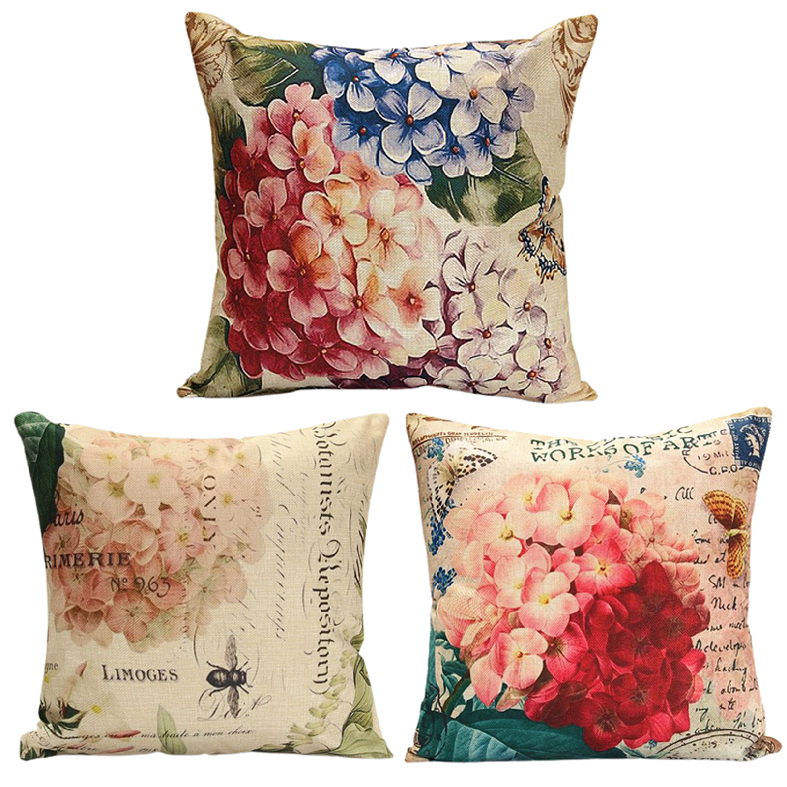 Dream Lifestyle Throw Pillow Covers, Vintage Floral Throw Pillow Covers