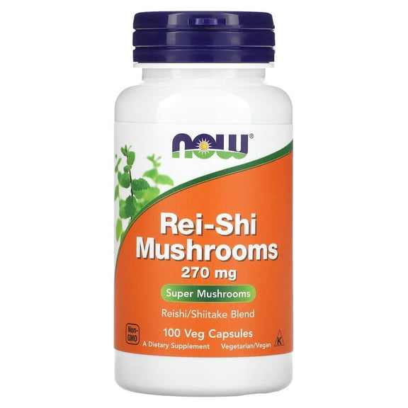NOW Foods Rei-Shi Mushrooms, 270 mg, 100 Veg Capsules