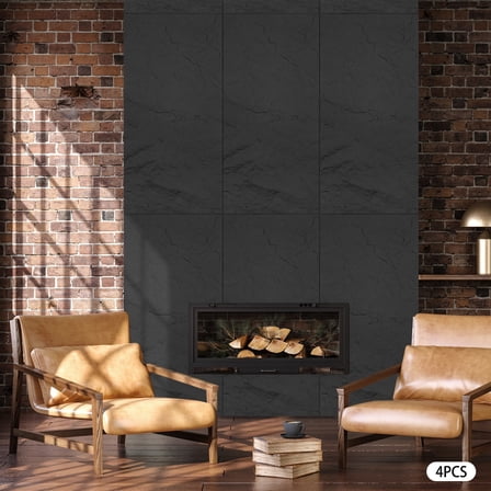Faux Stone Wall Panels, 4PCS PU Panels for Interior Wall Decor, Wall Panels