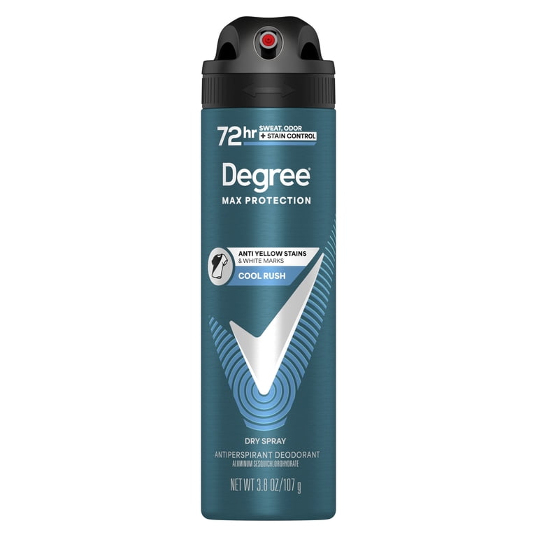 (3 pack) Degree Long Lasting Men's Antiperspirant Deodorant Dry Spray Cool Rush, 3.8 oz