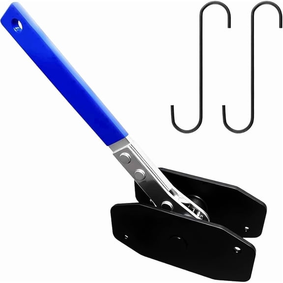 Caliper Compression Tool for Auto Repair, Heavy Duty Brake Caliper Compression Tool with 2 Hooks, Blue Handle