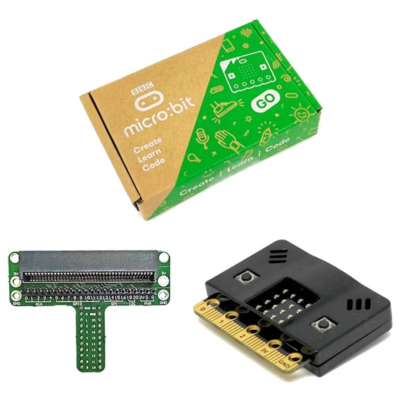 BBC micro:bit v2 Kit with Micro:bit Breadboard Adapter and Micro:bit v2 Case (Black)