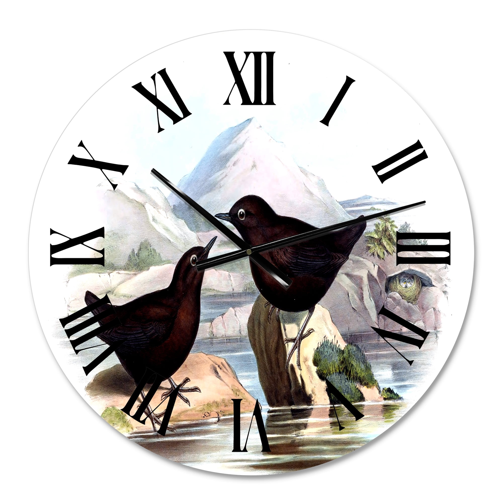 Designart 1 in Quartz Farmhouse Wall Clock
