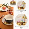 thumbnail image 3 of SKYSONIC 2Pcs Watercolor Basket Color Eggs Pot Holders Trivets, Yellow Flowers Cotton Thread Weave Trivet Heat Resistant Mats Pot Teapot Protection Table Decorative, 3 of 7