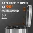 thumbnail image 7 of Dkelincs 8 Gallo/ 30L Step Trash Can with Lid, Stainless Steel Garbage Can Kitchen Trash Can with Foot Pedal & Liner, Silver, 7 of 7
