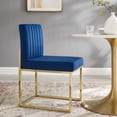 thumbnail image 2 of Modway Carriage Channel Tufted Sled Base Upholstered Fabric Dining Chair in Black White, 2 of 8