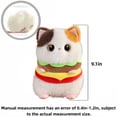 thumbnail image 3 of Fun Burger Cat Stuffed Animal- 9.1''Cute&Soft Kitten Plush Toy Pillow Decor Birthday Gift for Family, 3 of 5