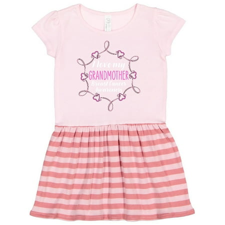

Inktastic I Love My Grandma- Breast Cancer Awareness Gift Toddler Girl Dress