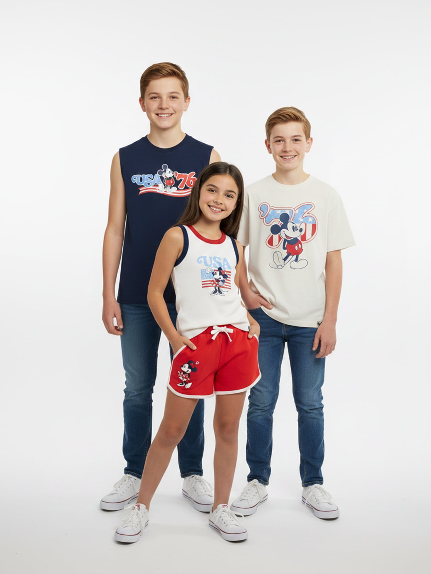 Disney Mickey Mouse Boys USA 76 Muscle Tank Top, Sizes 4-20