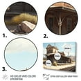 thumbnail image 3 of Designart Landscape Wrapped Gold framed wall art, Scenic View of a Wild West Train Station I , Landscape Cottage Large framed wall art decor, Brown Traditional Gold framed wall art, Gold Frame, 3 of 5