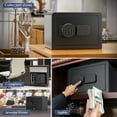 thumbnail image 5 of SRWTRCHRY 0.7 Cu. ft. Safe Box,Keys & Digital Keypad Lock, Home Safe for Money, Wall Mountable, Black, 5 of 12