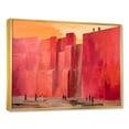 thumbnail image 2 of Designart "Wailing Wall Prayer in Orange Judaism II" Spiritual Framed Wall Art - Global Pink Judaism Living Room Framed Canvas Art, 2 of 6