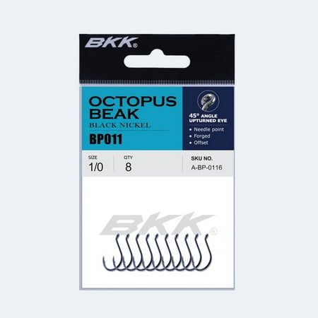 UPC: 6939067051271 | BKK Hooks Octopus Beak (B-25) Size 2/0# 25 Pack