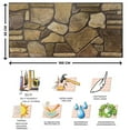thumbnail image 6 of Dundee Deco 3D Wall Panels - Cladding, Brown Hazel Gold Stone Look Wall Paneling, Styrofoam Facing for Interior and Exterior Applications, DIY, SAMPLE, Size 10 x 10 in., 6 of 9