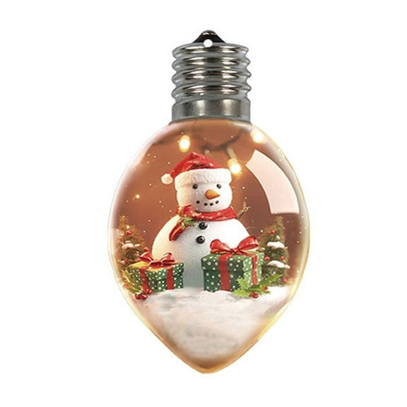 Coollooc Christmas Snowman 2D Acrylic Car Keychain Hanging Decoration, Christmas Flat Santa Pendent, Holiday Decor Prop Durable Lightweight Perfect for Gift and Holiday Celebrations(C,D)