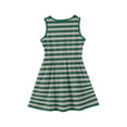 thumbnail image 4 of YOUYEDIAN Toddler Girls Striped Summer Dress Kids Cute Sleeveless Dresses Teen Casual Patchwork Crew Neck Sundress (Army Green, 4-5 Years), 4 of 4