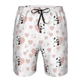 thumbnail image 4 of Kdxio Heart Panda Pattern Mens Casual Shorts - Drawstring Summer Beach Sports Shorts for Men, 4 of 9