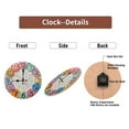 thumbnail image 7 of Colorful Round Wall Clock with Unique Numbers Design 10-Inch Silent Wooden Wall Clock, Battery Operated (AA Batteries Not Included), Artistic Home Decor, 7 of 7