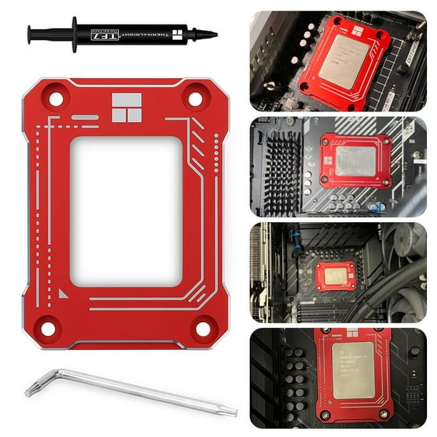 Thermalright LGA1700-BCF 12th CPU Bending Corrector Fixed Backplane Rojo Ndcxsfigh Para estrenar